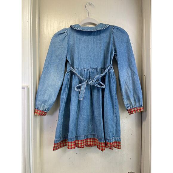 Mickey Stuff for Kids Girls 6X Blue Jean Denim LongSleeves Embroidery Details - Picture 2 of 13